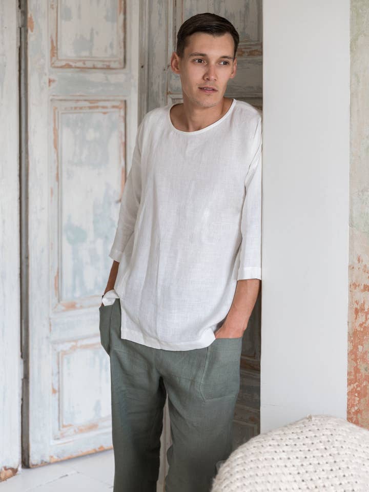 Breeze Linnedskjorte – Løs Pasform for engroshandel hos VADU Linen