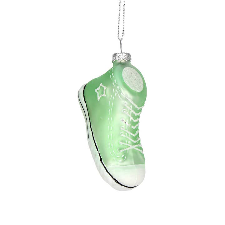 Sneaker, Retro Glass Fashion Shoe Ornament Christmas Decor for wholesale by Chive