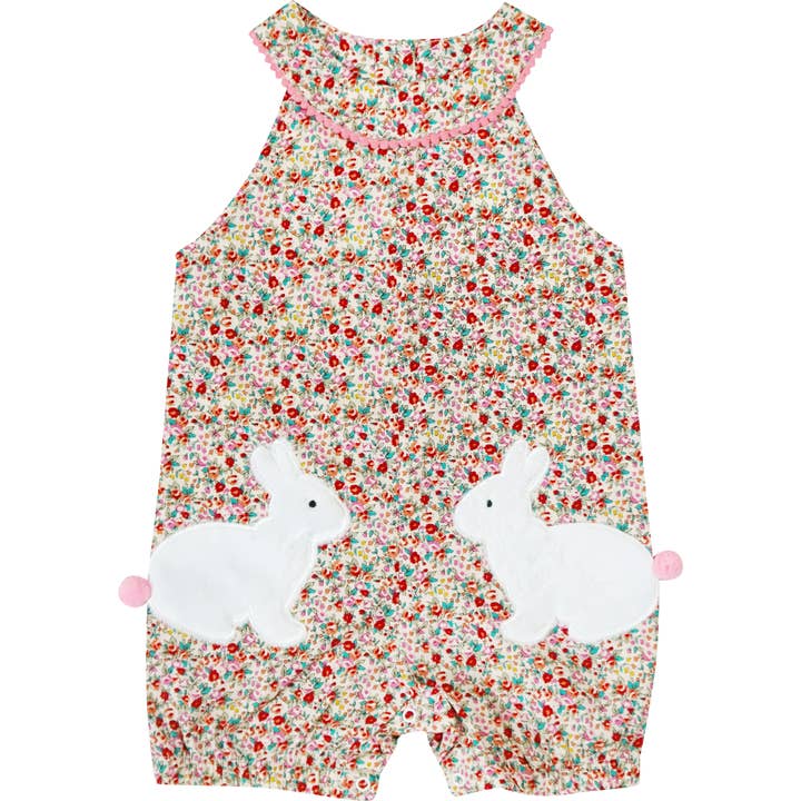 SALE Baby Girls Easter Bunny Cotton Romper Bubble for wholesale by Angeline Kids