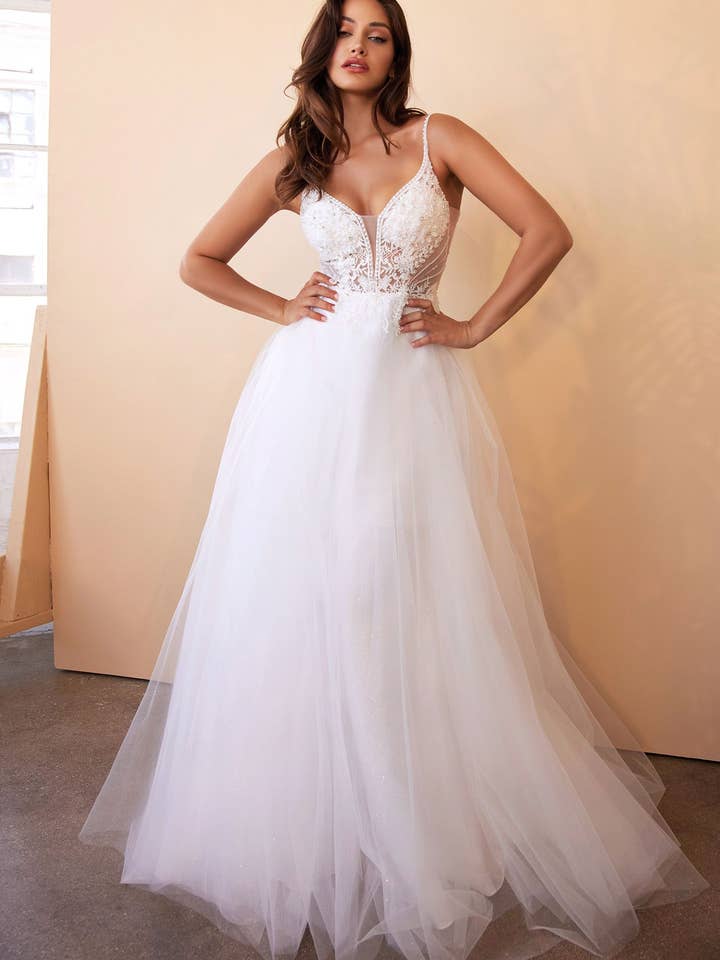 Layered Tulle A-Line Bridal Gown for wholesale by Tux-USA®