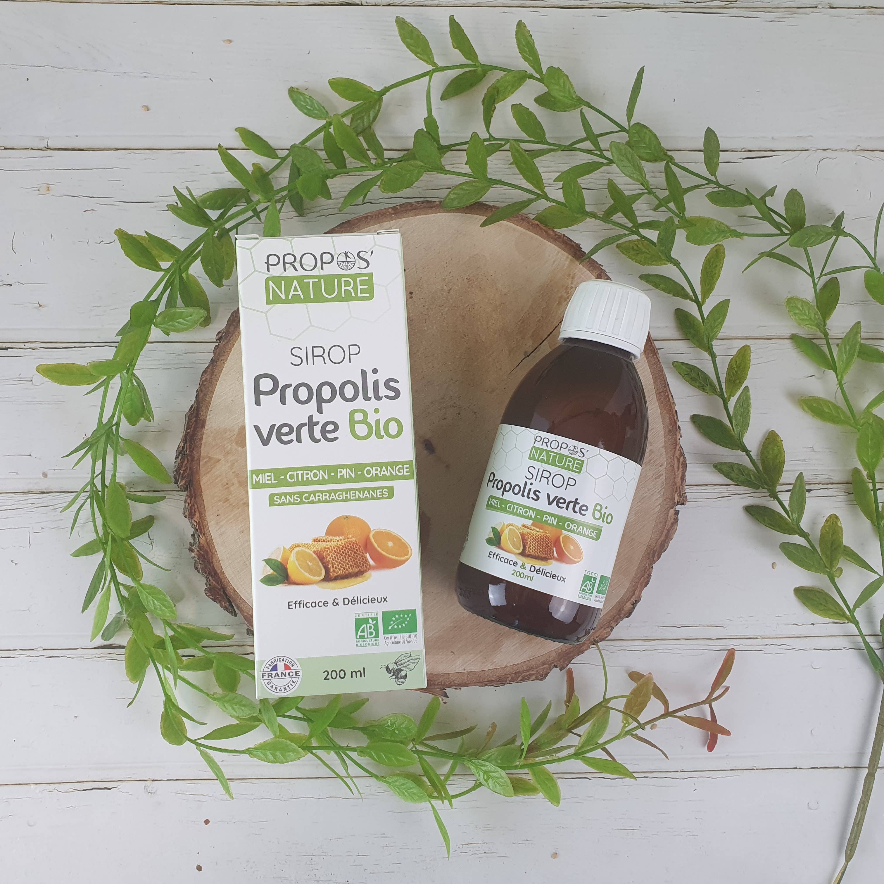 Propos'Nature – Suplemento/vitamina oral por atacado – Xarope de Própolis Verde Bio - Dor de Garganta - 200ml2