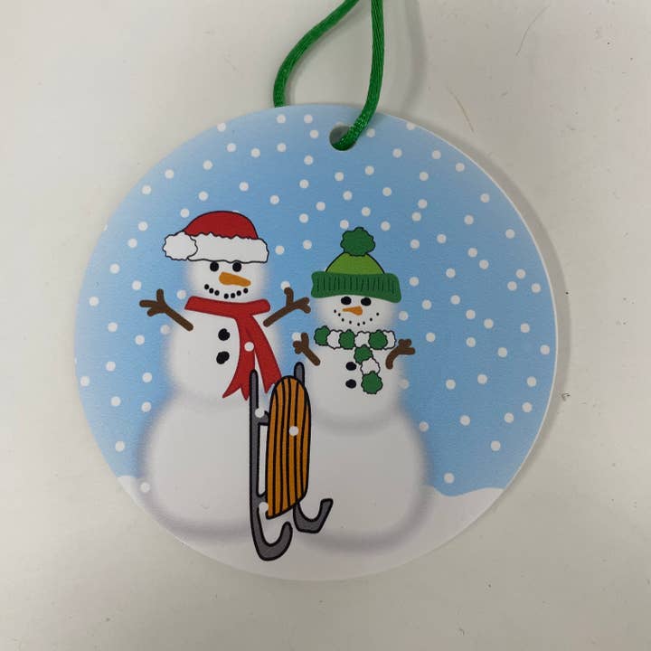 Couple Snowman Ornament for wholesale by The Polka Dot Box