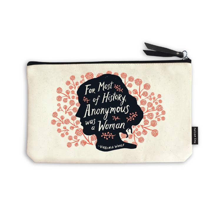 Anonymous Canvas Zipper Pouch/Bag | Travel, School, Art Bag for wholesale by Nelson Line