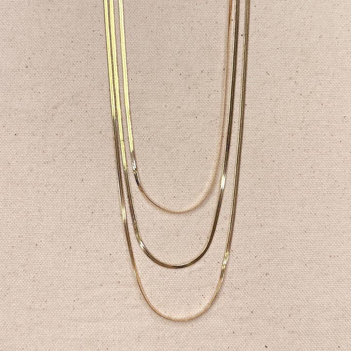 GoldFi - Wholesale Link & Chain Necklace - 18k Gold Filled 2.0mm Thickness Herringbone Chain