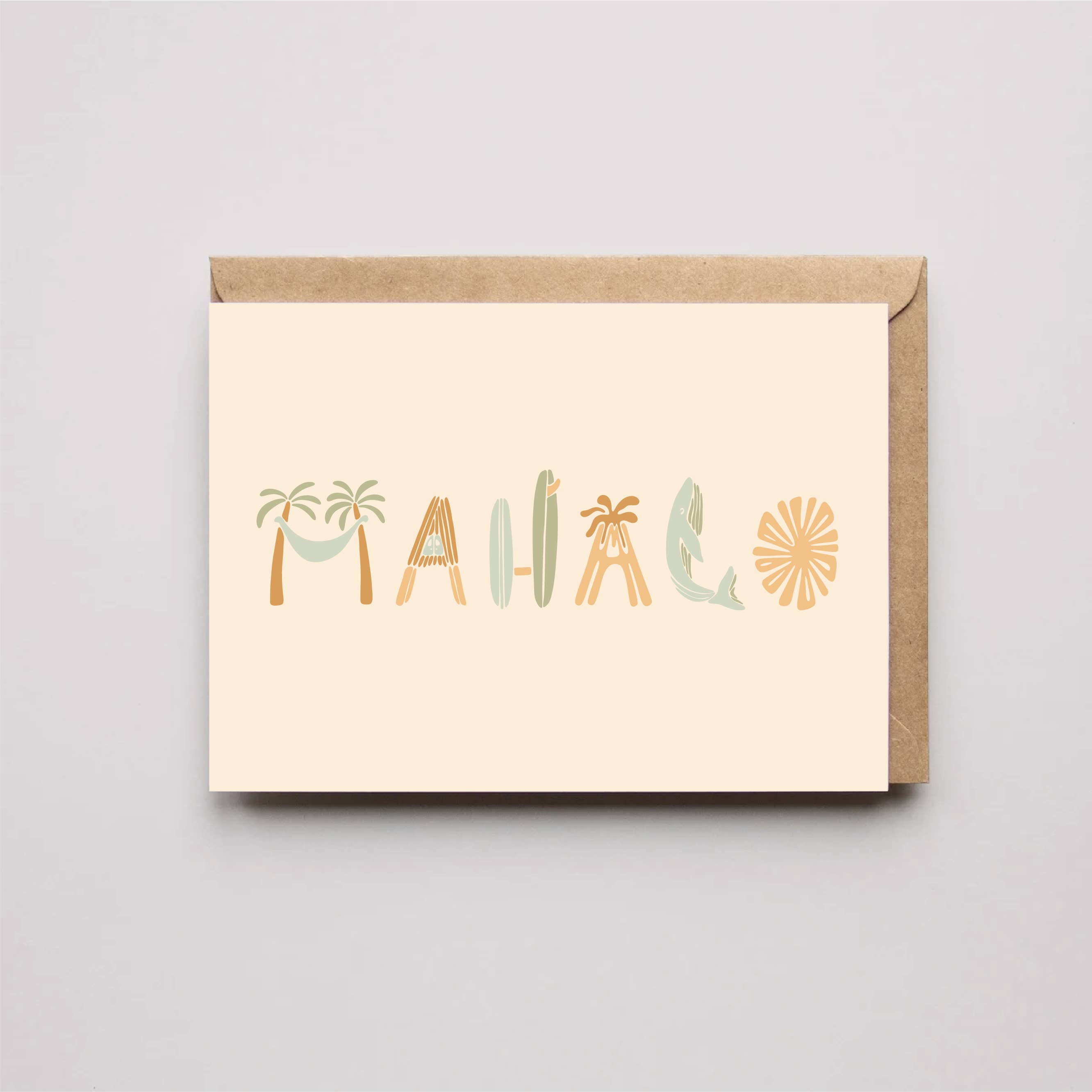 sarcreate - Wholesale Gewone wenskaart - Kaart: Mahalo Shapes