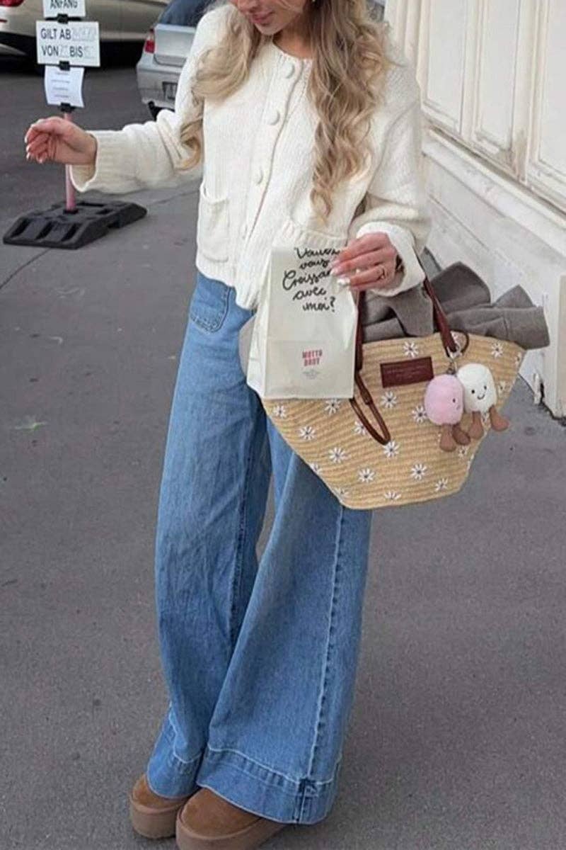 BEIGE Mysig kofta med knappar för wholesale på Faire3