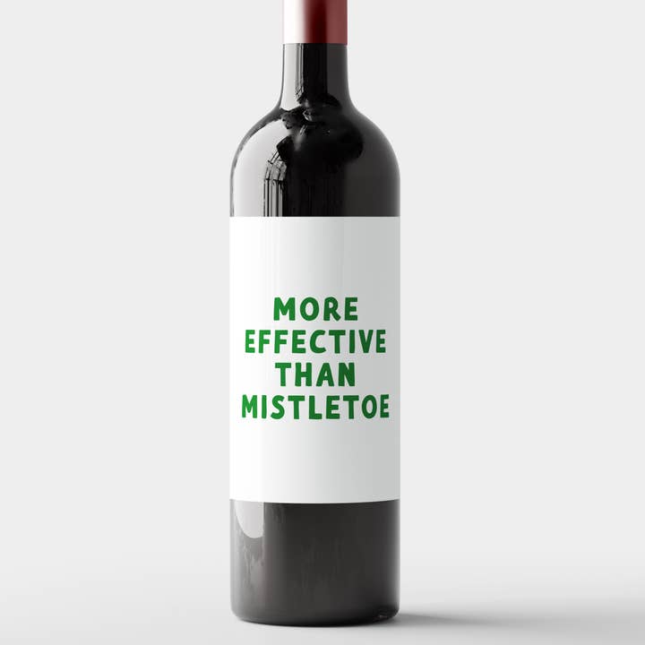 Funny Christmas Wine Bottle Label, Adult Gifts for wholesale by Kreate Paper Co.