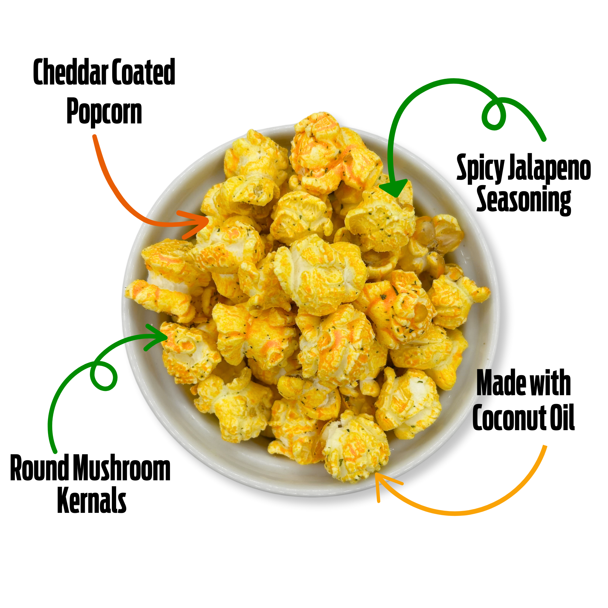 Bigfoot Popcorn - Wholesale Popcorn - Jalapeño Cheddar Spicy Gourmet Popcorn2