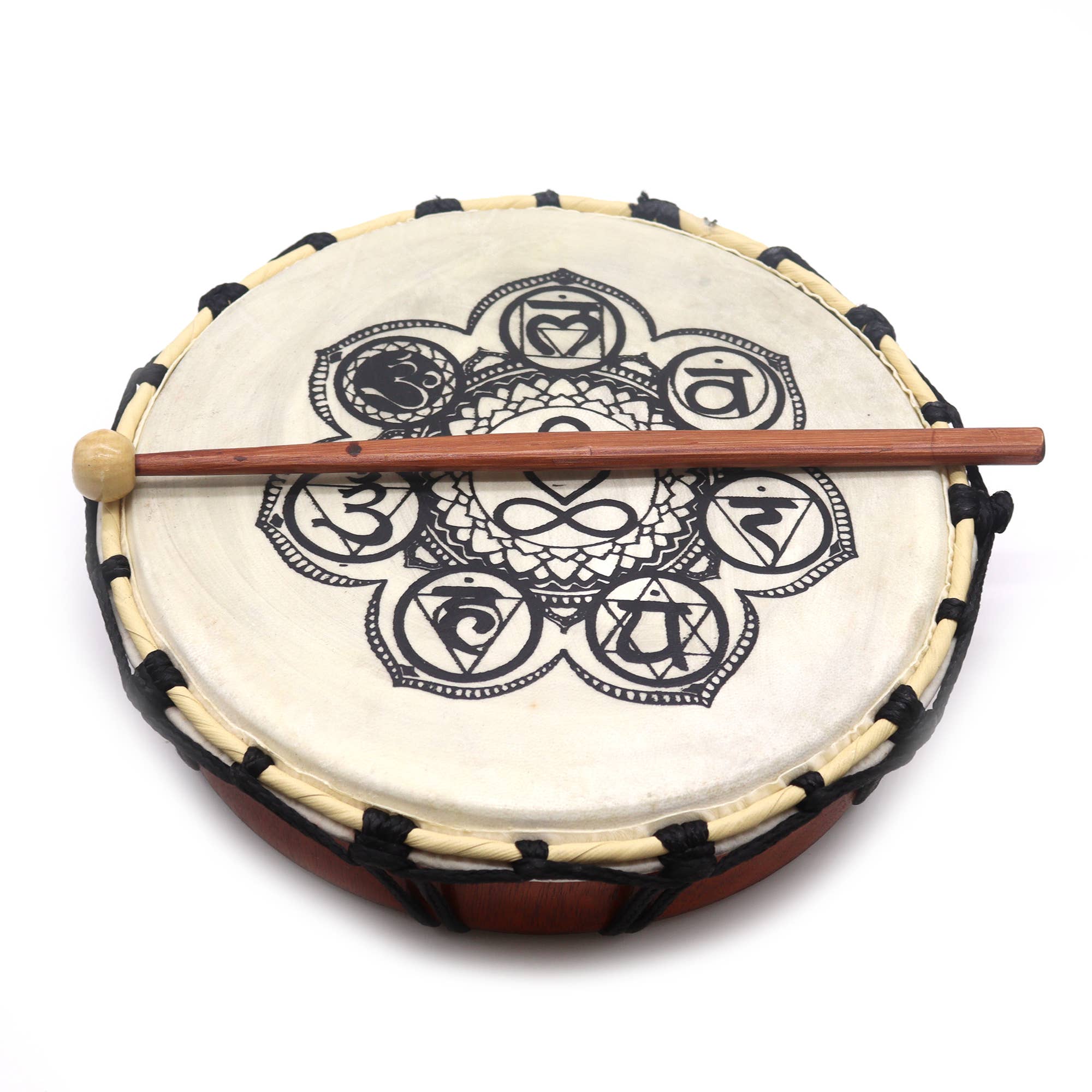 Ancient Wisdom - Wholesale Musical Instrument - Chakra Shamanic Drum with Stick - 25cm1