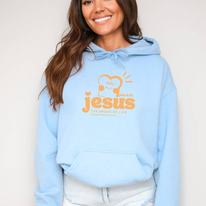 Jesus Brödets Liv Söta Kawaii Kristna Hoodie för wholesale av Faith & Life Christian Brands