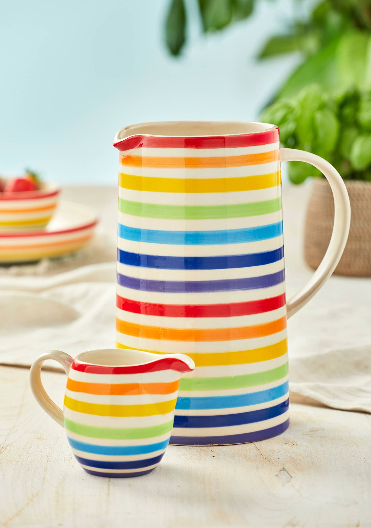 Namaste - Wholesale Jug - Hand Painted New Rainbow Milk Jug2