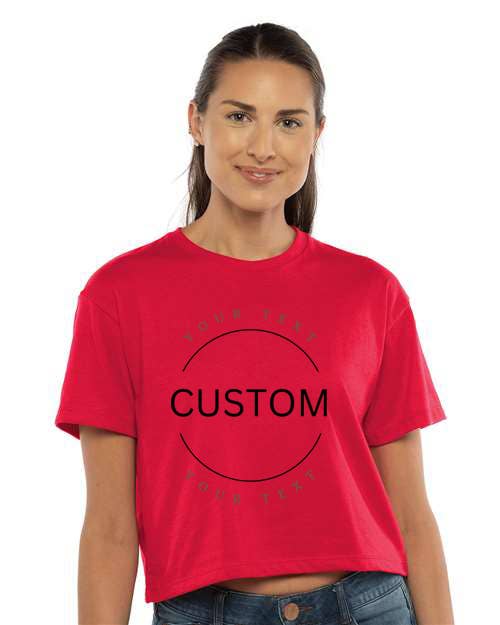 One Nine - Wholesale Screen Printed T-Shirt - Women's -  Custom Text Cropped T-Shirt 7