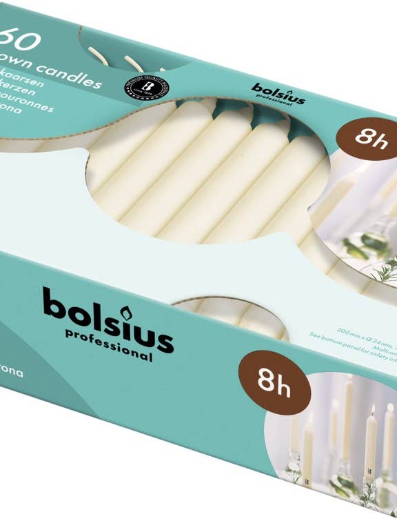 Bougies de couronne Horeca 200/24 Boîte 60 Ivoire pour la vente par Sfeerpunt