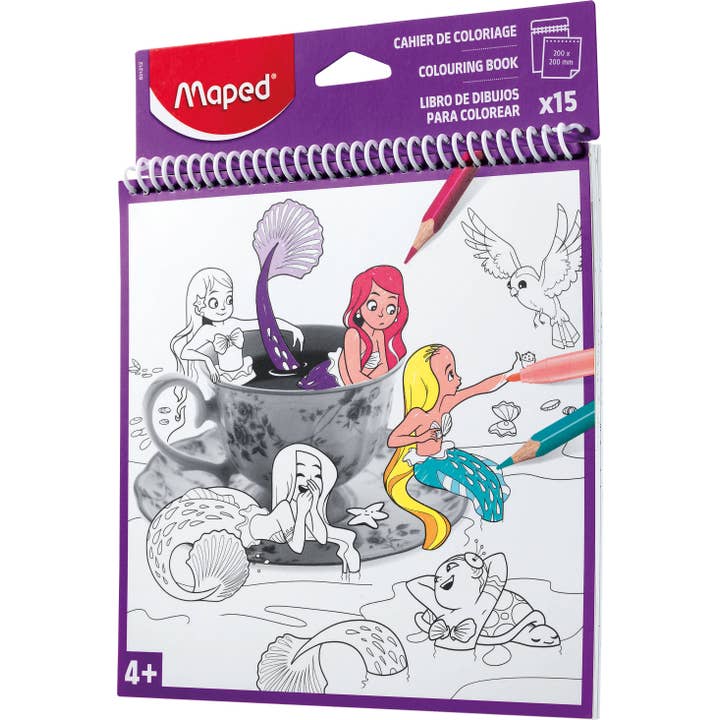 Janod - Wholesale Coloring Book - Kids & Baby - Spiral Bound Coloring Book to Color - 15 Pages