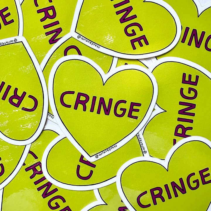 Aviate Press - Wholesale Sticker - I Heart Cringe Sticker3