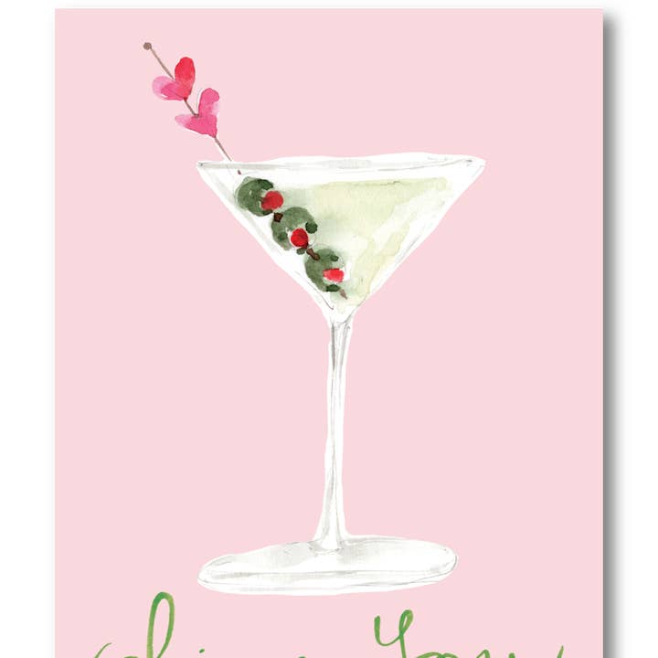 Olive You Martini Greeting Card for wholesale by Peyton's Post
