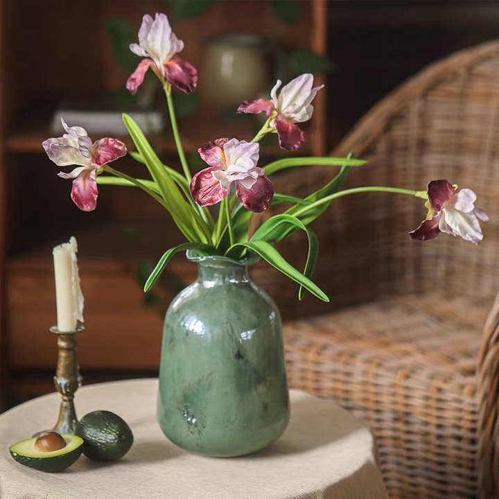 Rustic Reach - Vente Fleurs artificielles - Fleur d'Iris en Soie 22" de Haut2