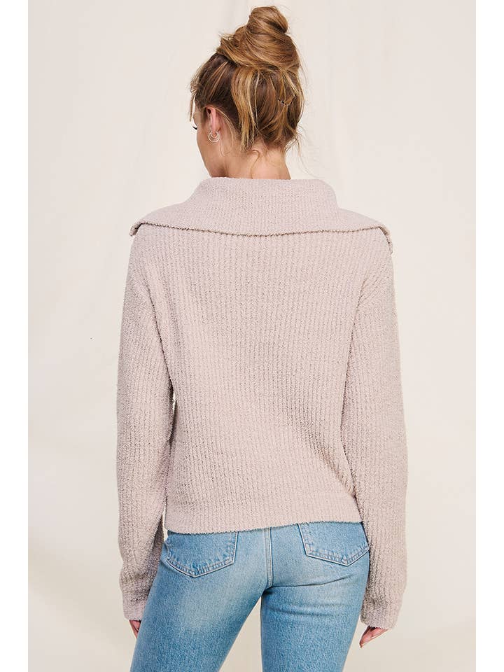 Allie Rose - Wholesale Sweatshirt - Women's - Plush Half Zip Pullover Sweater11