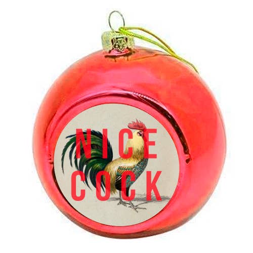 ART WOW - Wholesale Ornament - Christmas Baubles 'Nice Cock'