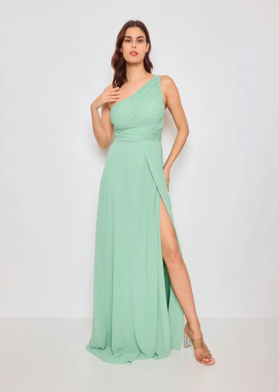 Eva & Lola - Epsilonn - Wholesale Gown - Women's - Long dress with slit at the thighs - R13865