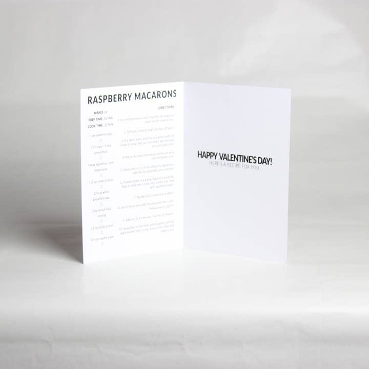 Happy Cooking Cards - Vendita all'ingrosso Biglietti per San Valentino - Biglietto di San Valentino con macaron lampone