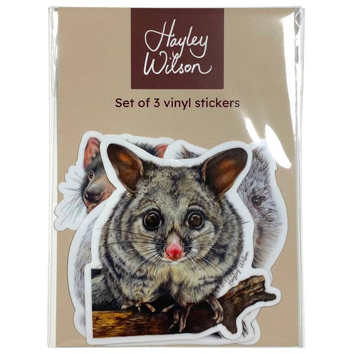 Hayley Wilson - Wholesale Sticker - Wildlife 2 - Set of 3 Stickers1