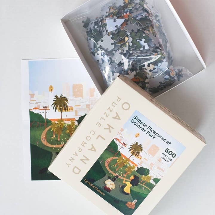 Oakland Puzzle Company - Wholesale Puzzle - Adult - Simple Pleasures at Dolores Park 500-Piece Jigsaw Puzzle 1