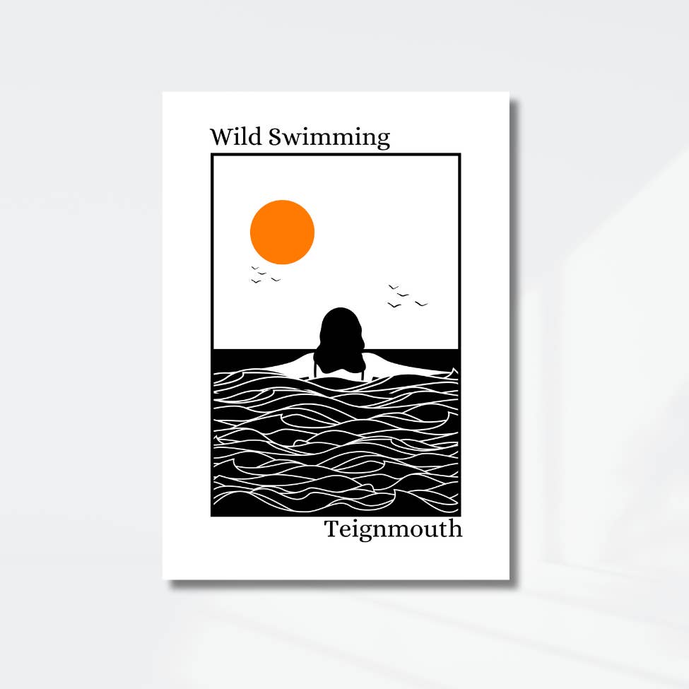 Waves & Wander - Wholesale Art Print - Personalise Location Wild Swims Print