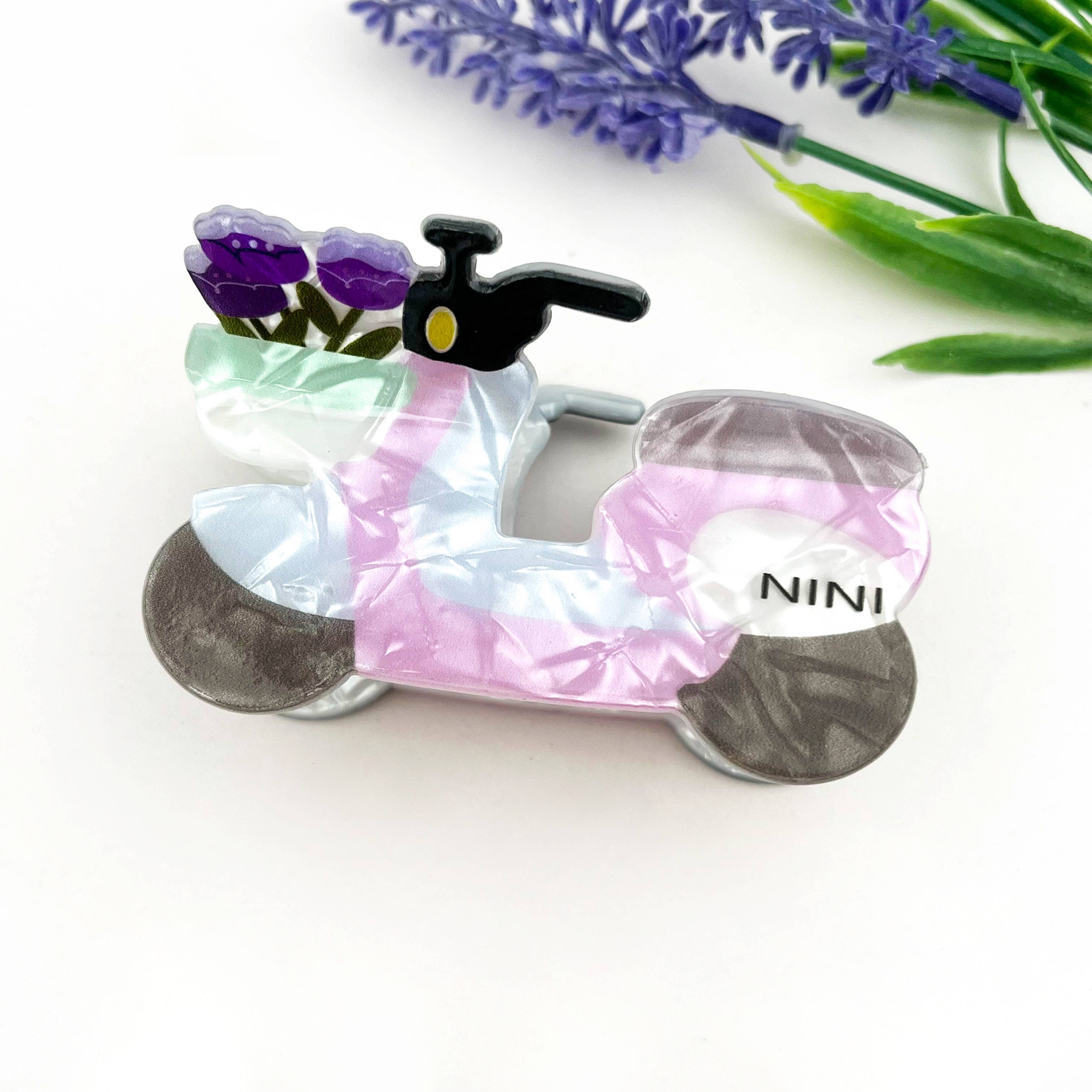 mildstyles - Wholesale Hair Clip - Women's - Palace Motorcycle Guitar Acrylic Printed Hair Claw Clip1