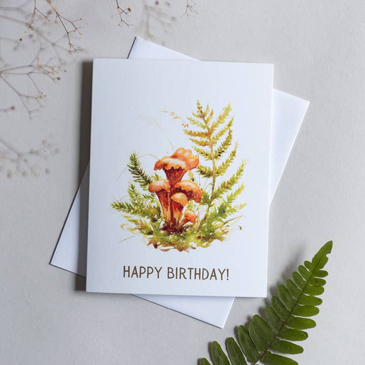 Alla Dickson Art - Wholesale Birthday Card - Mushroom Happy Birthday Greeting Card Shroom Card