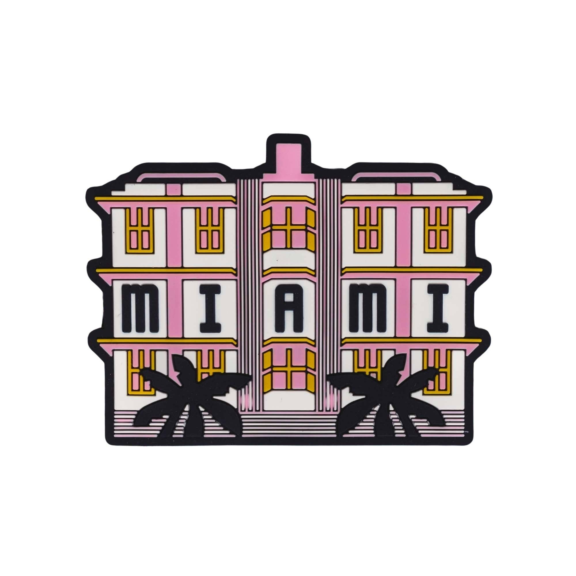 Vagabond Heart - Vente Aimants - Aimant de réfrigérateur en PVC Miami Florida10