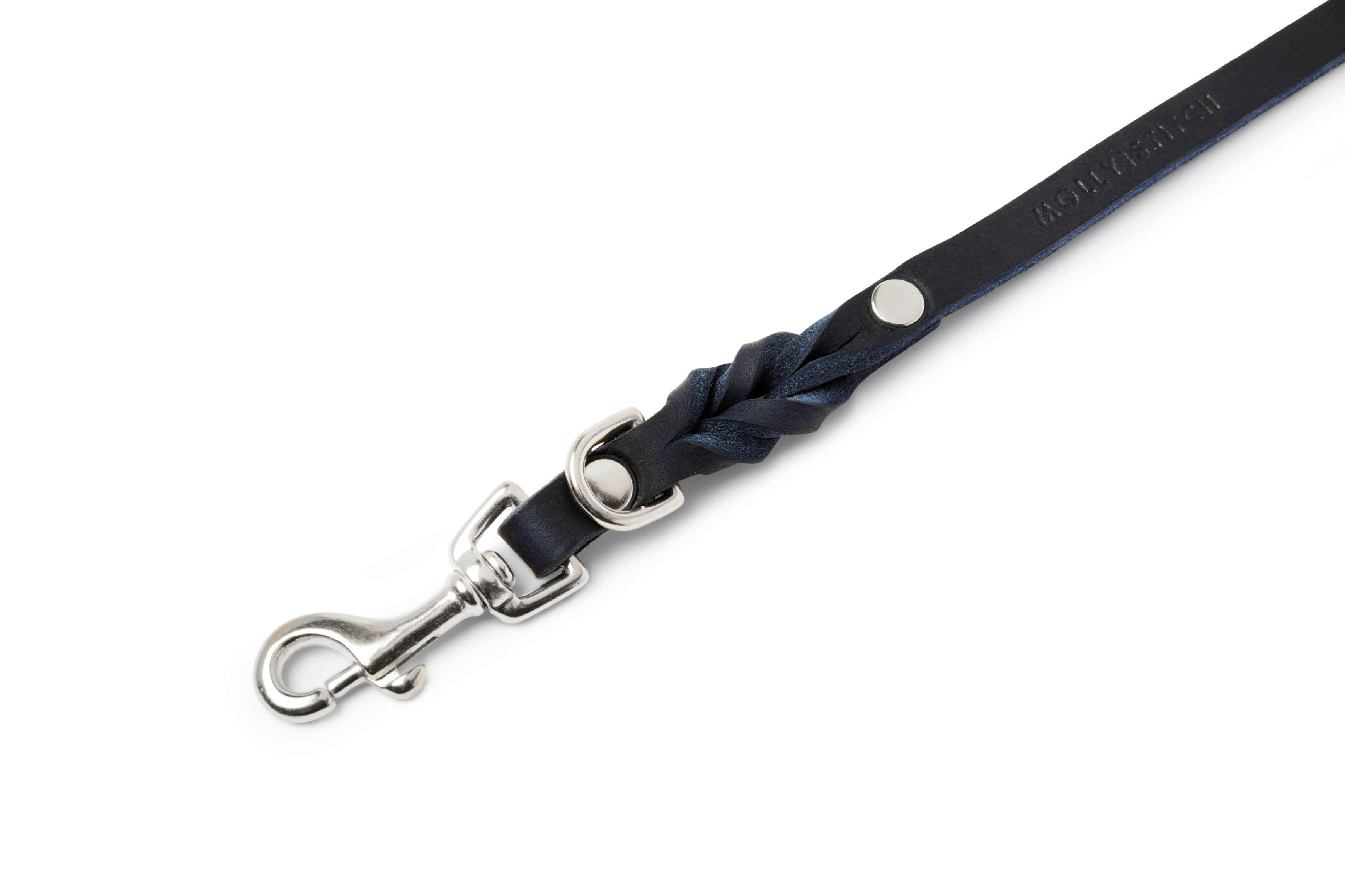 Molly and Stitch - Wholesale Pet Leash - Dog - Butter Leather 3x Adjustable Dog Leash - Navy Blue10