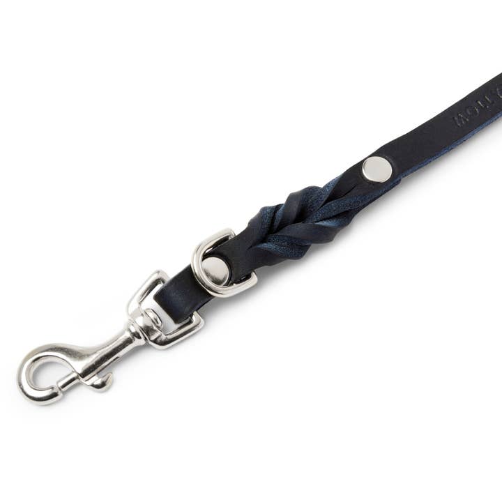 Molly and Stitch - Wholesale Pet Leash - Dog - Butter Leather 3x Adjustable Dog Leash - Navy Blue10