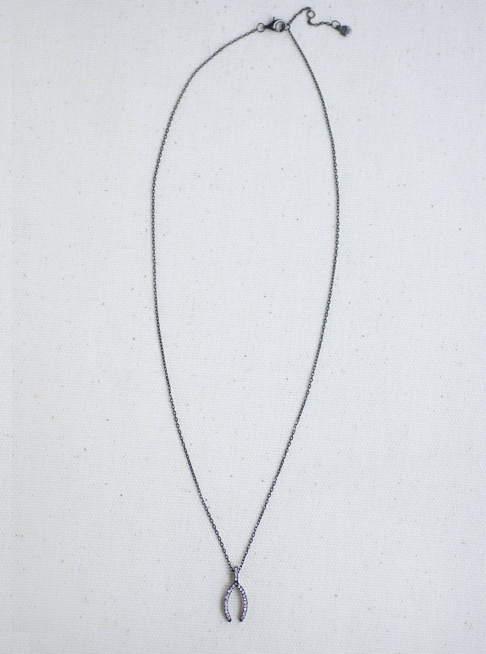 FELIX Z DESIGNS - Wholesale Pendant/Charm Necklace - 16"+2" 925 Silver CZ Wish Bone Necklace1