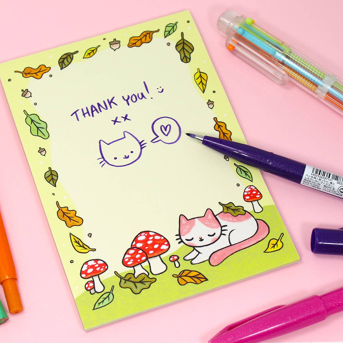 PONY PEOPLE - Wholesale Notepad - Mushroom Cat Notepad 3