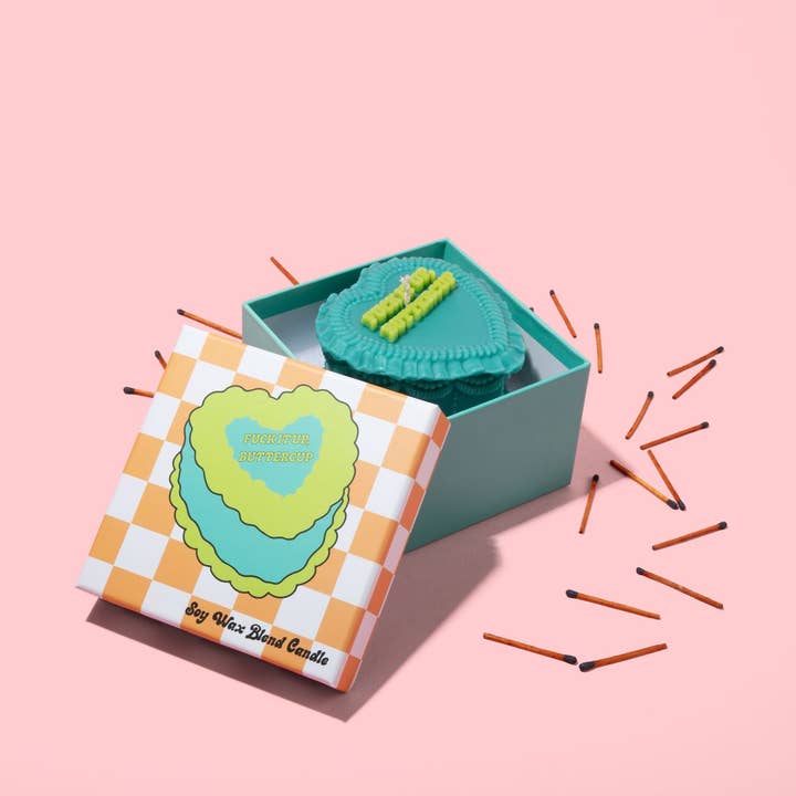 FUN CLUB - Wholesale Novelty Candle - Fuck It Up Buttercup Heart Candle (gift for women, funny)3