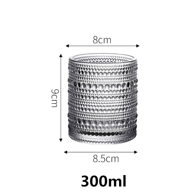 Our Dining Table - Wholesale Drinking Glass/Cup - Classic Stunning Beads Pattern Glassware with Gold Rim0