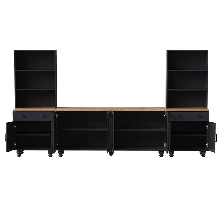 HOMYCASA DESIGN INC - Wholesale Console Table - Entertainment Wall Unit TV Stand & Adjustable Shelves4