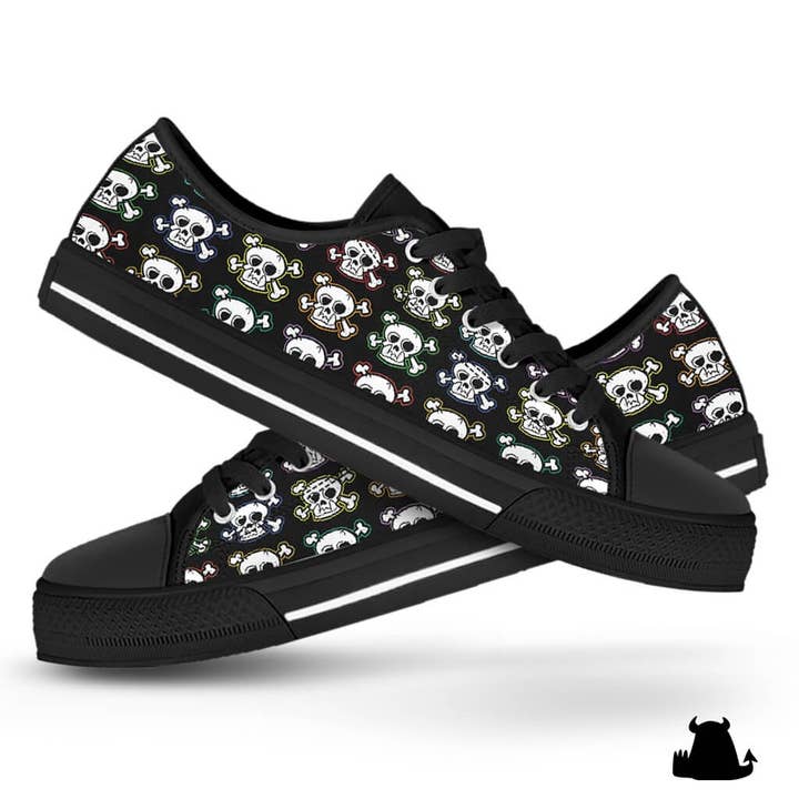 Skull N' X Bones Low-Top Canvas-Schuhe, schwarze für den Großhandel von beasties