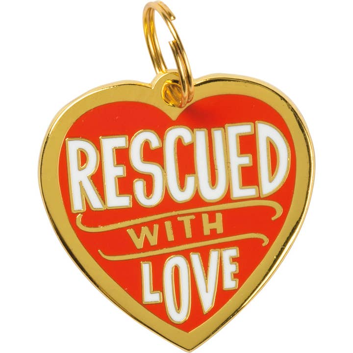 Rescued With Love Collar Charm for wholesale by Primitives by Kathy