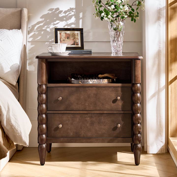 Alex 28"W 3-Drawer Nightstand for wholesale by Karat Home