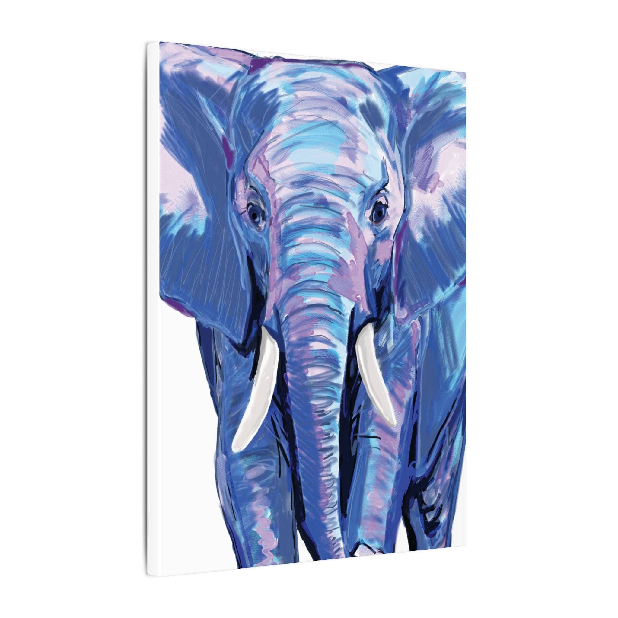Blue Cava - Wholesale Art Print - Blue and Pink Elephant Canvas Art - Colorful Elephant Wall Décor18