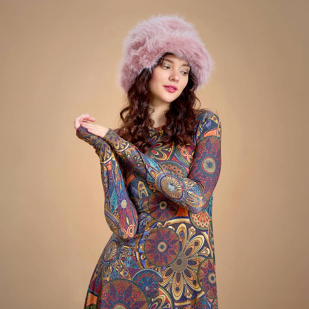 Los Banditos – Großhandel Kleid – Damen – Kleid mit U-Boot-Ausschnitt und Daumenloch an den Seiten3