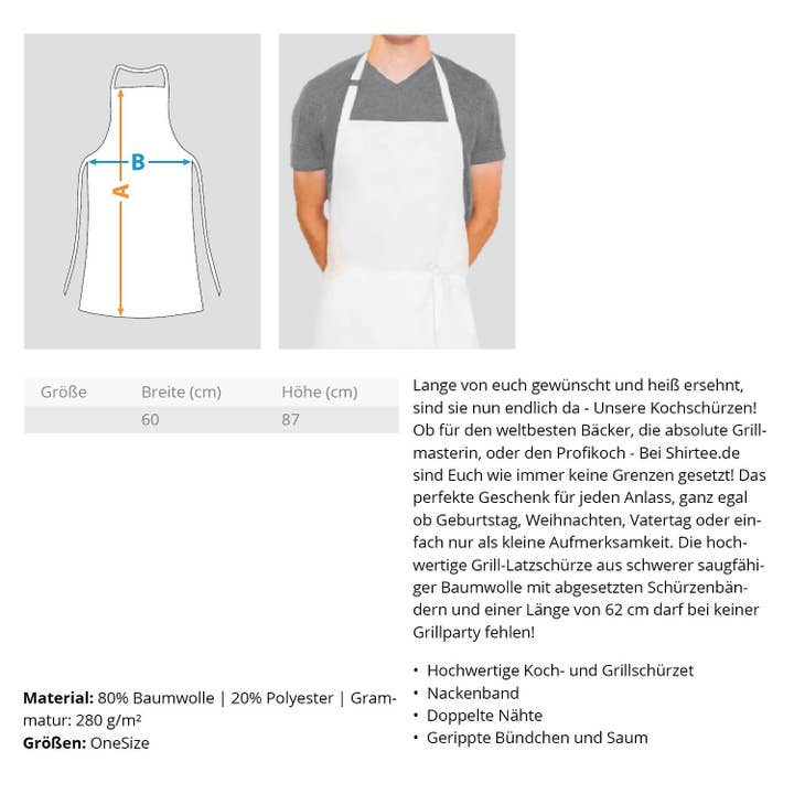 GARTENFAN - Wholesale Apron - Papa Must Grill - Premium BBQ Apron5