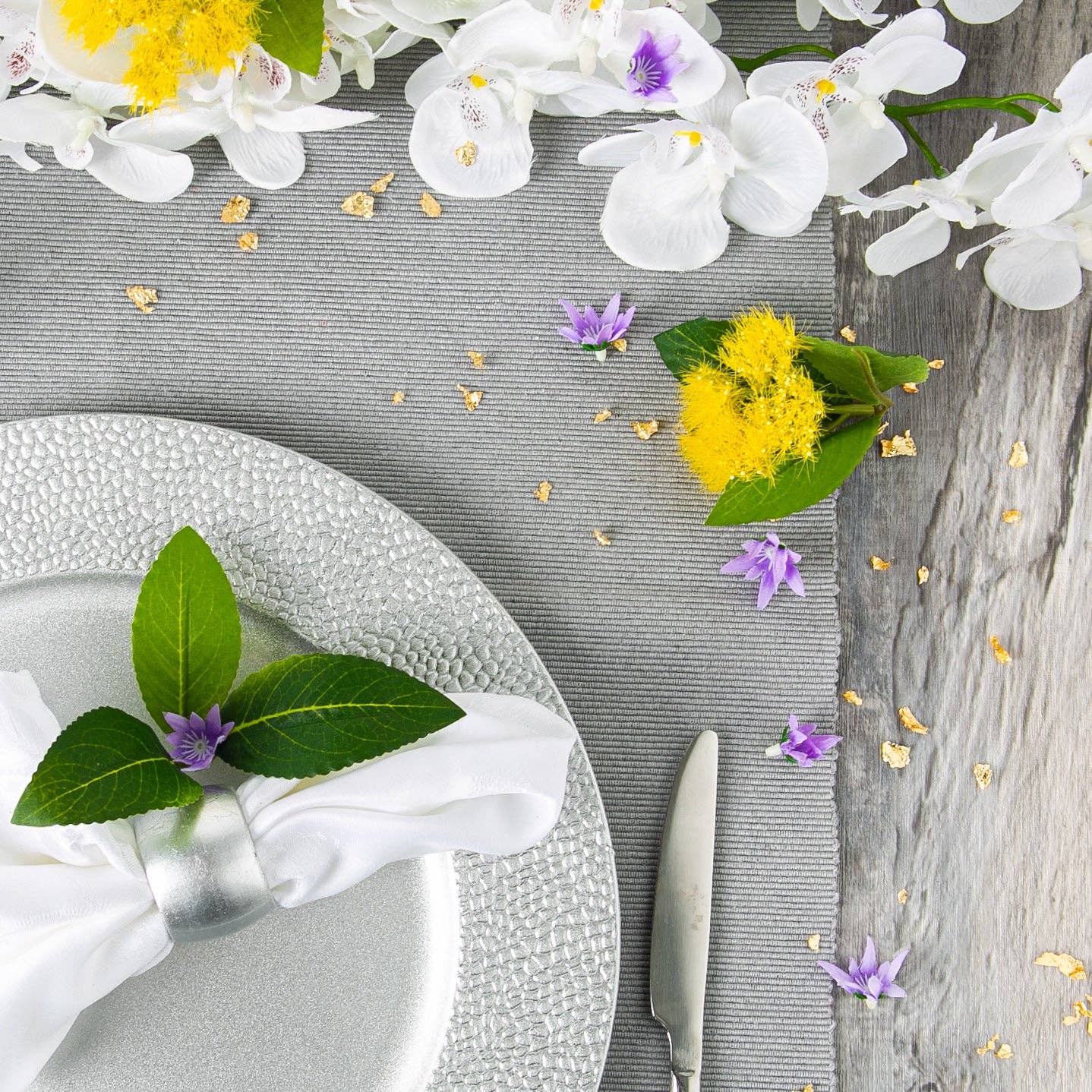 Rinkit Ltd - Wholesale Charger Plate - Argon Tableware Metallic Charger Plate - 33cm - Silver2