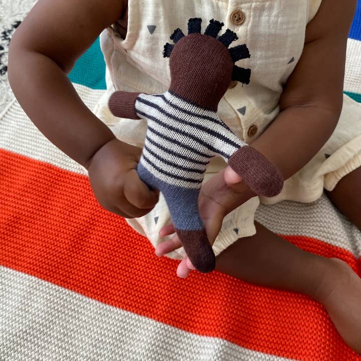 Sophie Home Ltd - Wholesale Handheld Rattle - Baby - Cotton Knit Baby Rattle Toy: Buddy Blue