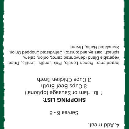 Fabulous Fixins - Wholesale Soup - French Lentil Soup2