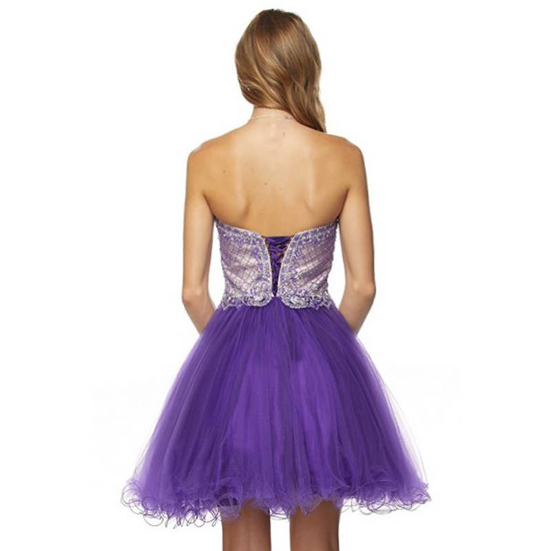 Juliet - Wholesale Dress - Women's - SWEETHEART BEADED TOP SHORT DRESS7