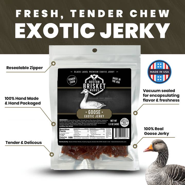 Boston Brisket Works - Wholesale Jerky - Exotic Jerky "Goose"1