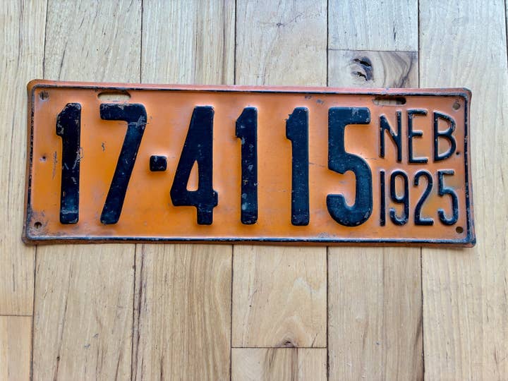 Matrícula de Nebraska de 1925 para venta al por mayor de RusticPlates